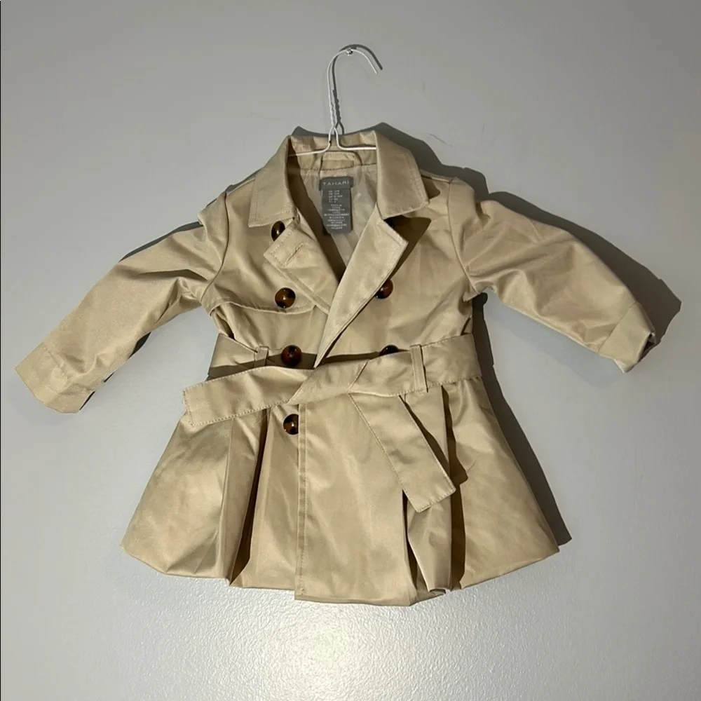 Tahari Kids Cream Double-Breasted Coat‎ 12mon